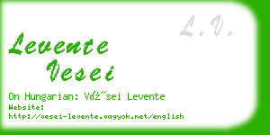 levente vesei business card